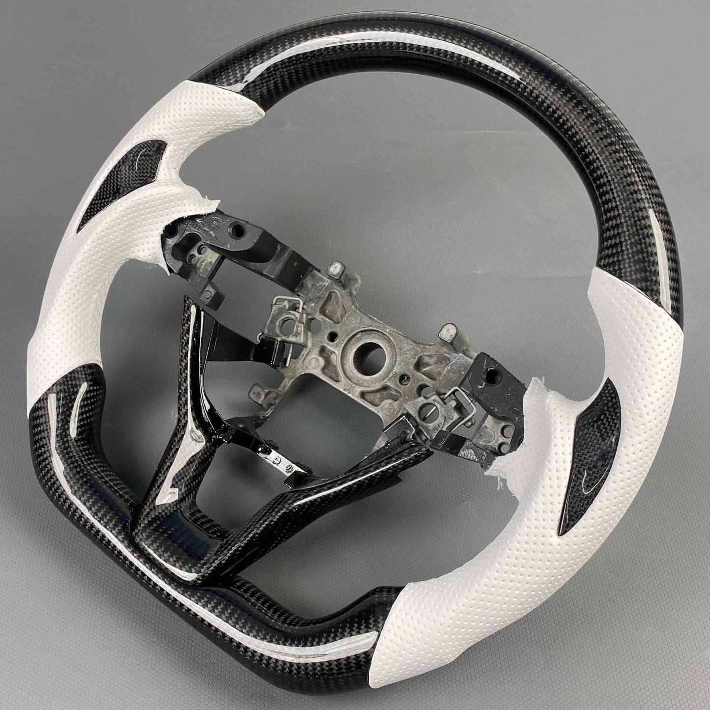 Honda Accord 2018-2022 10th Gen Carbon Fiber Steering Wheel *WHITE-OUT EDITION*