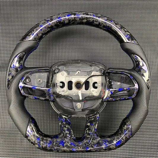 Dodge Challenger / Charger / Durango 2015-2023 Blue Forged Carbon Steering Wheel